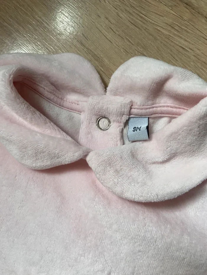 Haut de pyjama velours fille 9 mois - photo numéro 2