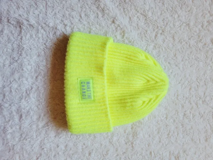Bonnet jaune fluo