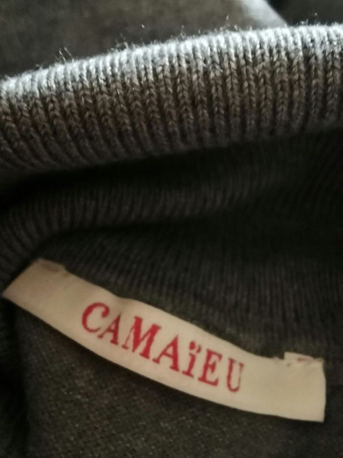 Pull à col roulé gris Camaïeu T36 - photo numéro 5