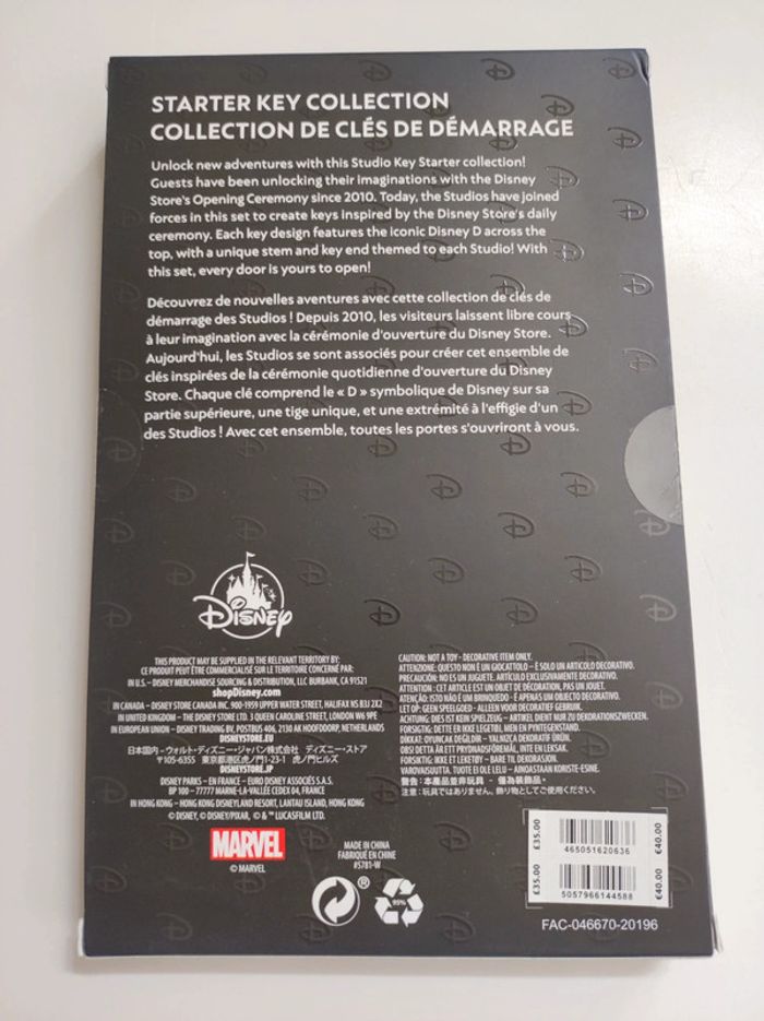 Coffret 4 clés Disney ShopDisney/ coffret collection de démarrage - photo numéro 3