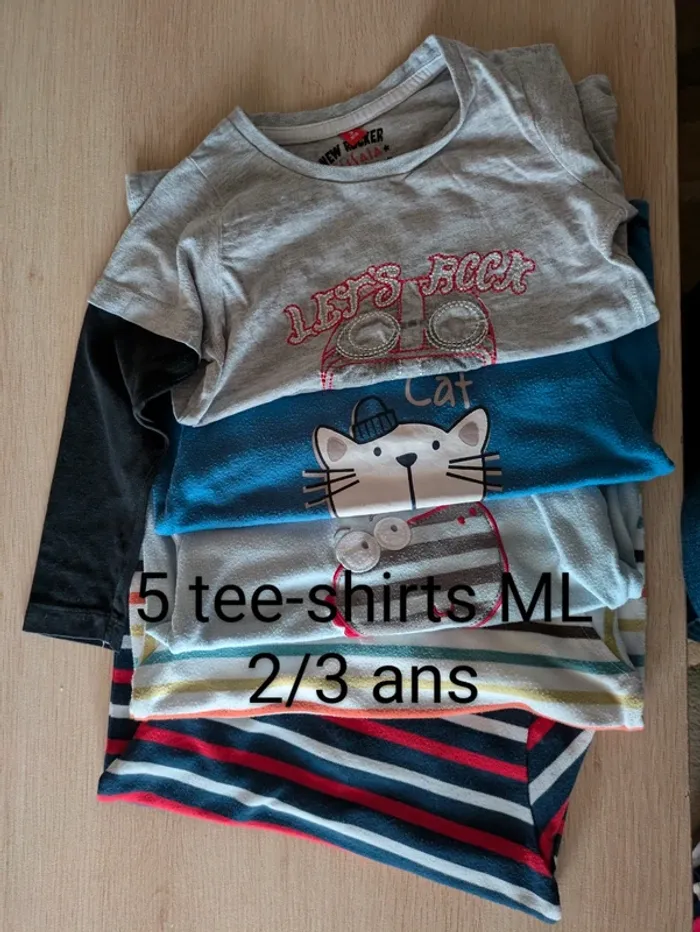 Lot de 5 tee-shirts ML 2 ans