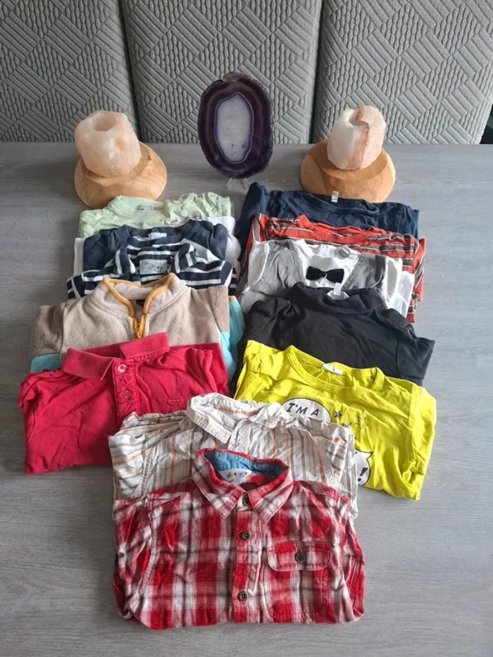 T-shirt manches longues taille 24 mois - lot de 12 - photo numéro 3