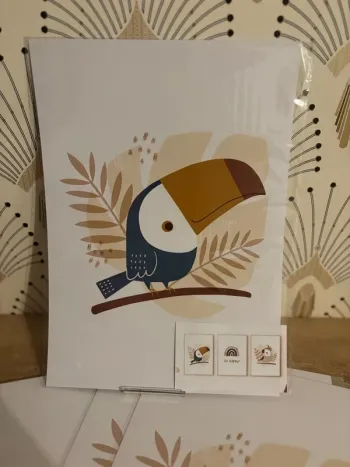 Affiches “Be Happy” pour chambre enfant