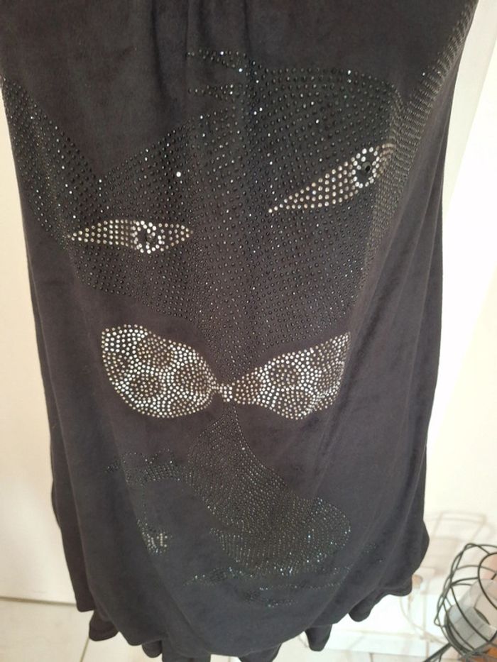 Robe effet peau de peche noir TU #FTU-033 - photo numéro 3