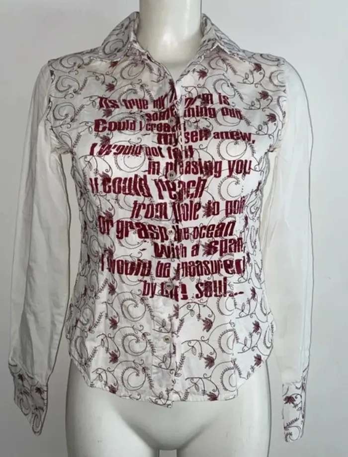 Joli chemise Oxbow cintré brodé taille S