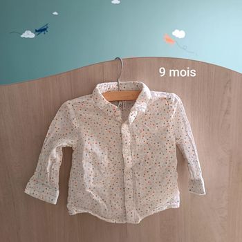 Chemise garçon motif geometrique 9 mois