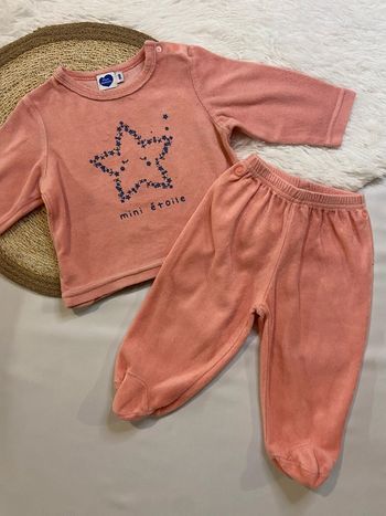 Pyjama deux pièce fille étoile pression au pantalon et haut