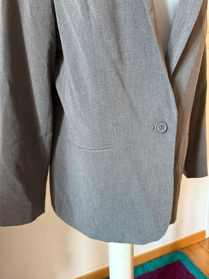Blazer grande taille en très bon état gris essentiel taille 52 - photo numéro 4