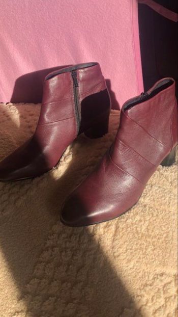 Bottines cuir Bordeaux neuve