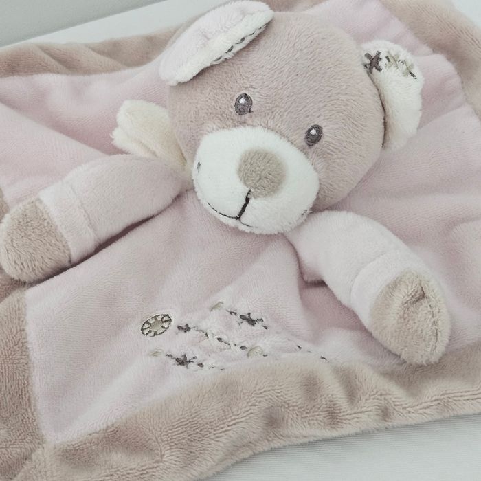 Doudou kiabi lapin rose marron - photo numéro 2