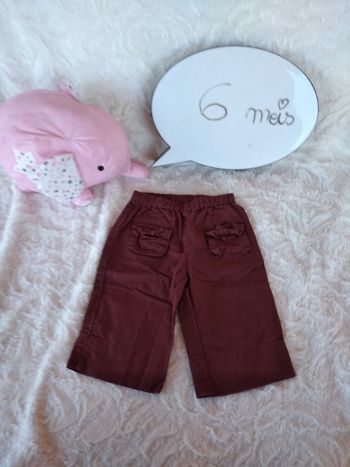 Pantalon en toile léger Fille 6 mois Dpam coton et lin