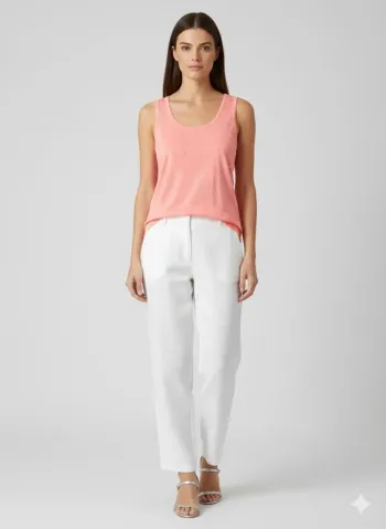 Débardeur Corail Doux à Points Brillants – Taille S