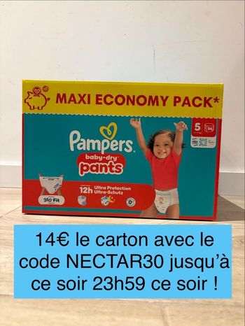 86 couches Pampers baby dry pants taille 5