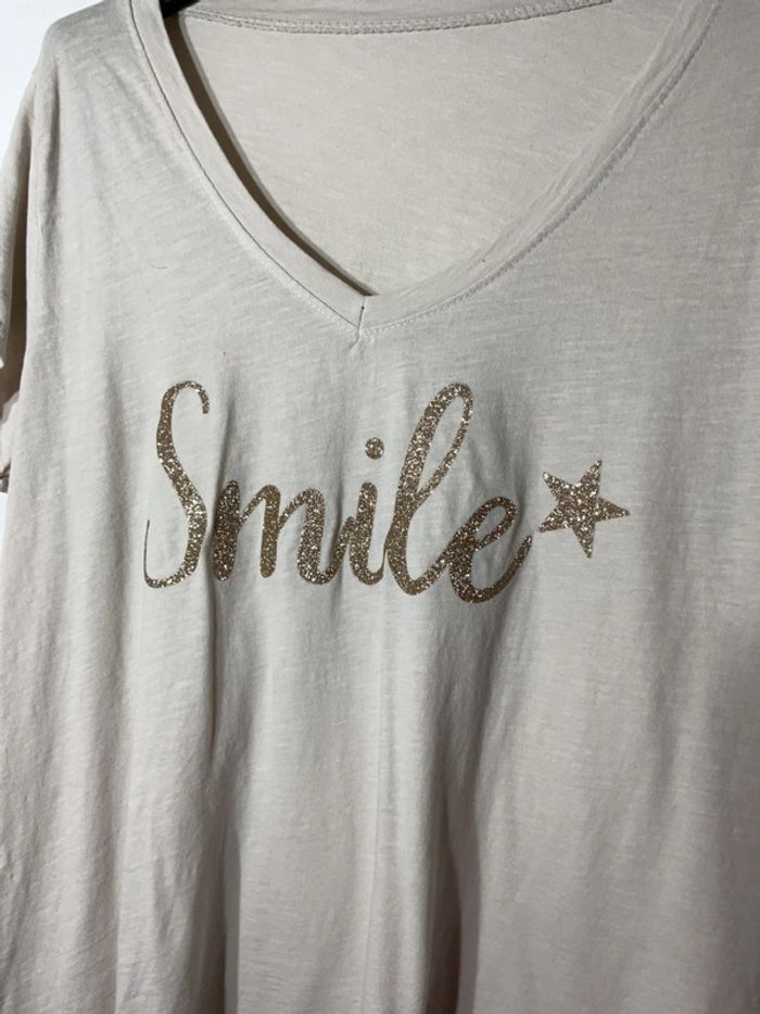 T-shirt « smile » femme taille unique (38-42) - willow- neuf avec étiquette - photo numéro 2