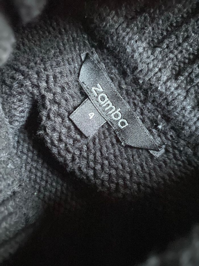 Pull noir torsades taille 4 Zamba - photo numéro 3