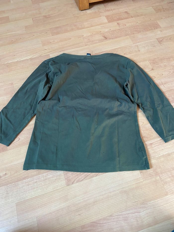 T-shirt vert mango xl manches 3/4 - photo numéro 2