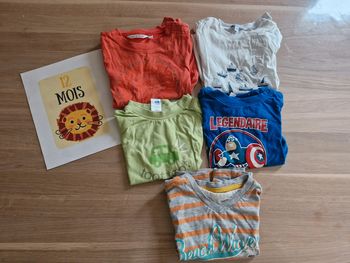 Lot de 5 t-shirts 1 an