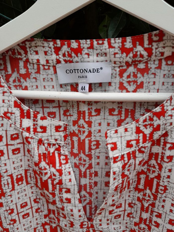 Cottonade chemisier motif taille 44 - photo numéro 2