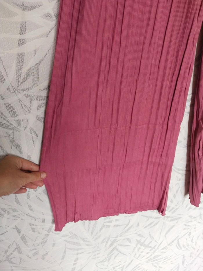 Superbe pantalon plissé fluide jambes larges femme taille 36 38 40 42 44 46 - photo numéro 3