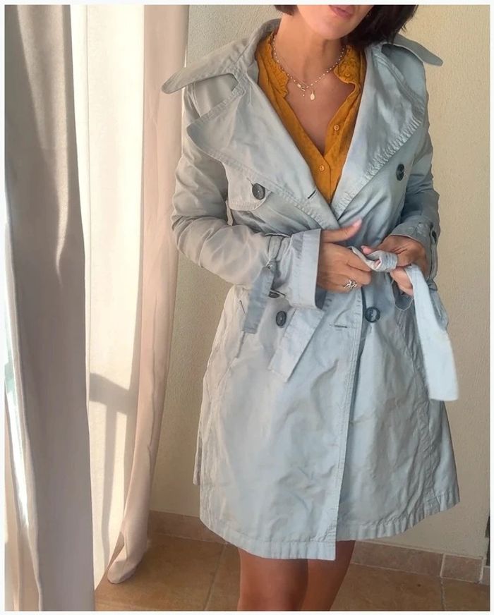 Trench IKKS gris clair excellent état - photo numéro 3