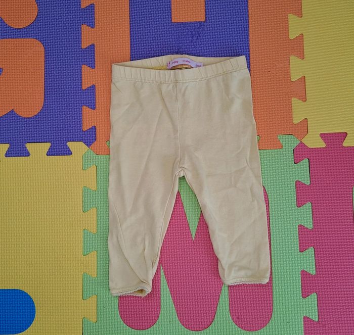 Legging jaune, gémo, taille 6 mois (68 cm)