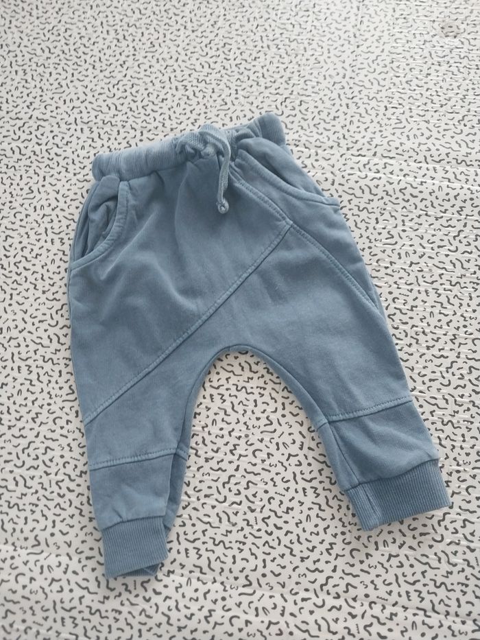 Pantalon bébé garçon 6 mois 67 cm Pommette bleu coton jogging confortable