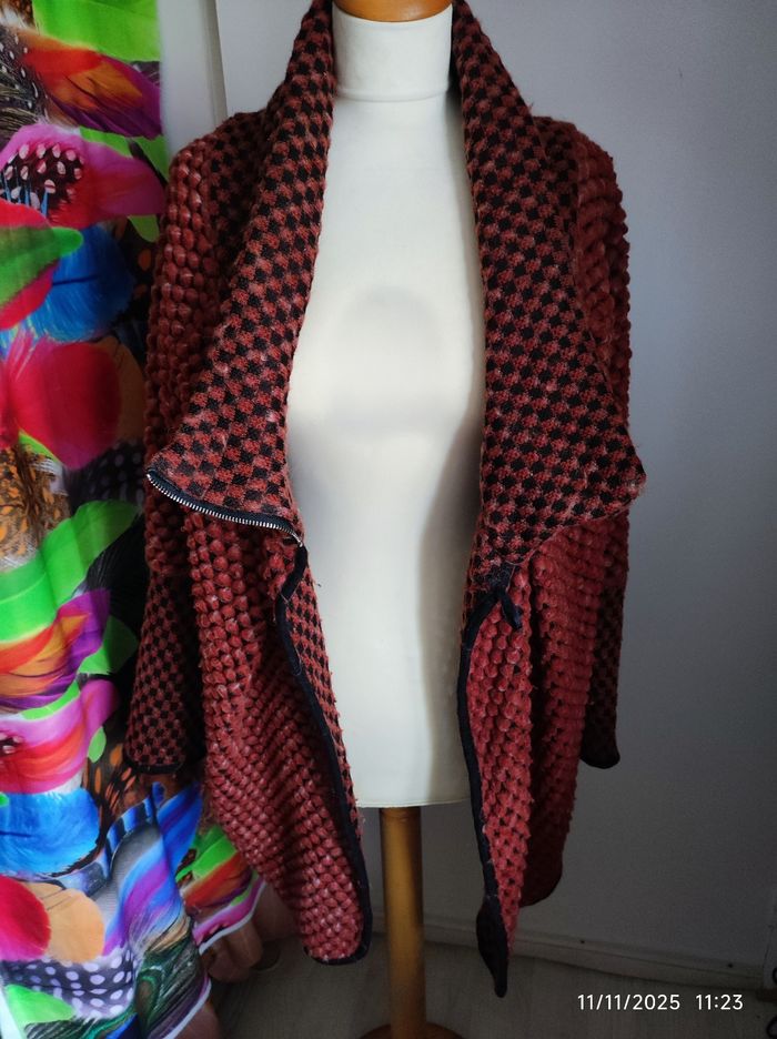 Gilet Chaud Hiver femme T40/42 Noir et Rouille - photo numéro 7