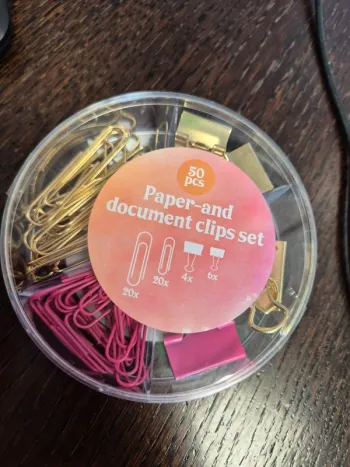 Ensemble de trombones et pinces pour document en boîte neuf