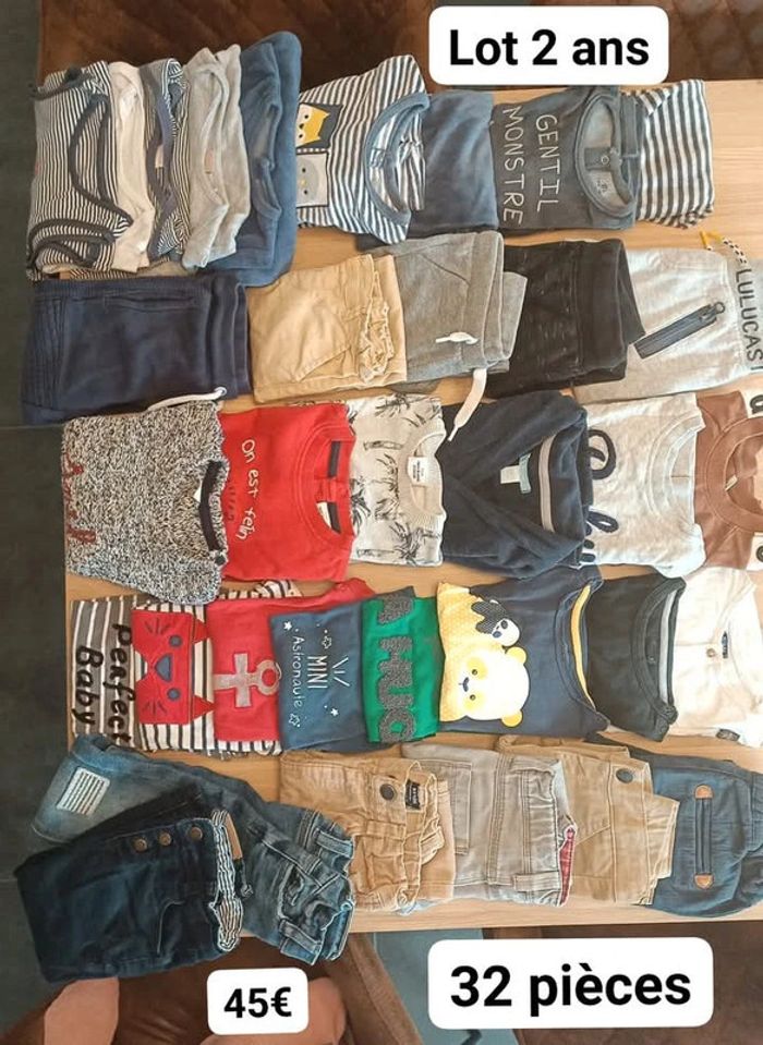 Lot garçon 2 ans 32 pièces