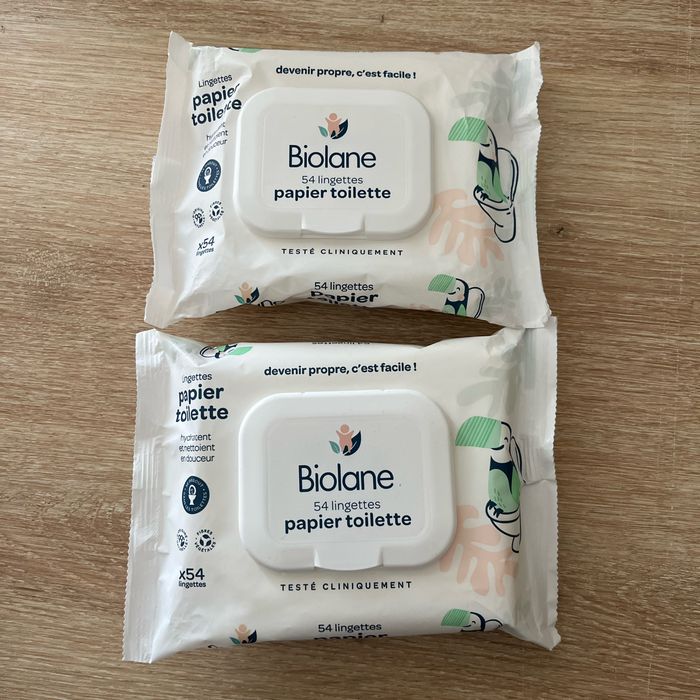 Lot de 2 Papier toilette biolane