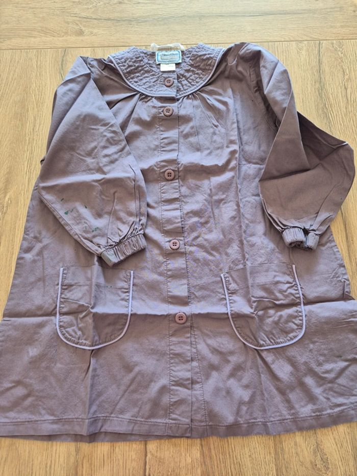 Tablier d'ecole violet - Blouse fille 8 ans - photo numéro 2