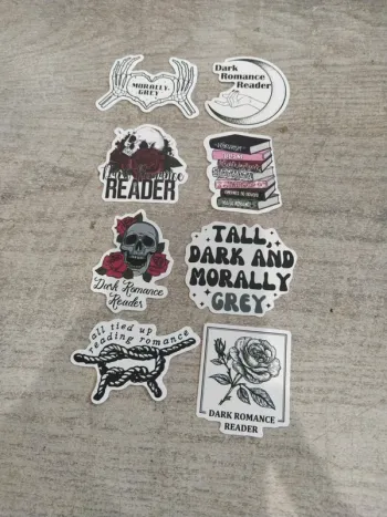 Lot d'autocollants dark romance (lot C)