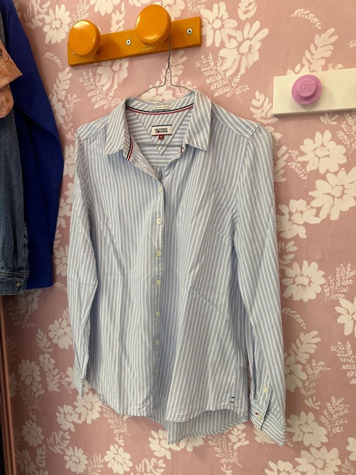 Chemise bleu ciel à rayures Tommy Hilfiger - photo numéro 3