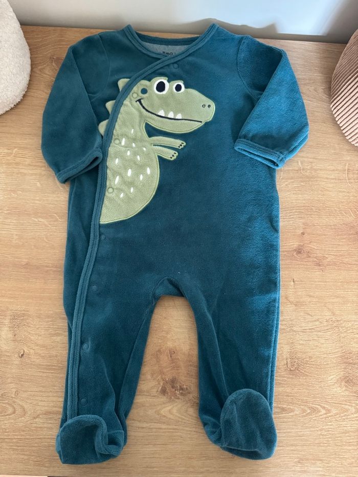 Lot de 2 pyjamas bébé (bleu & écru) - taille 9 mois - Gémo & La Redoute - photo numéro 2