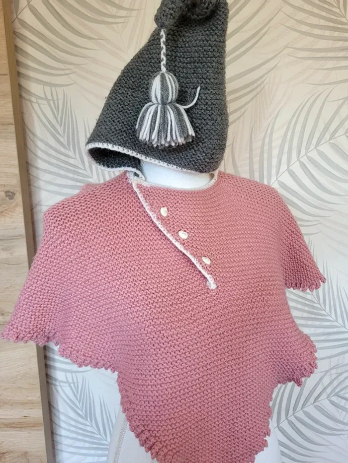 Poncho fille taille 9/12 mois bébé - photo numéro 2