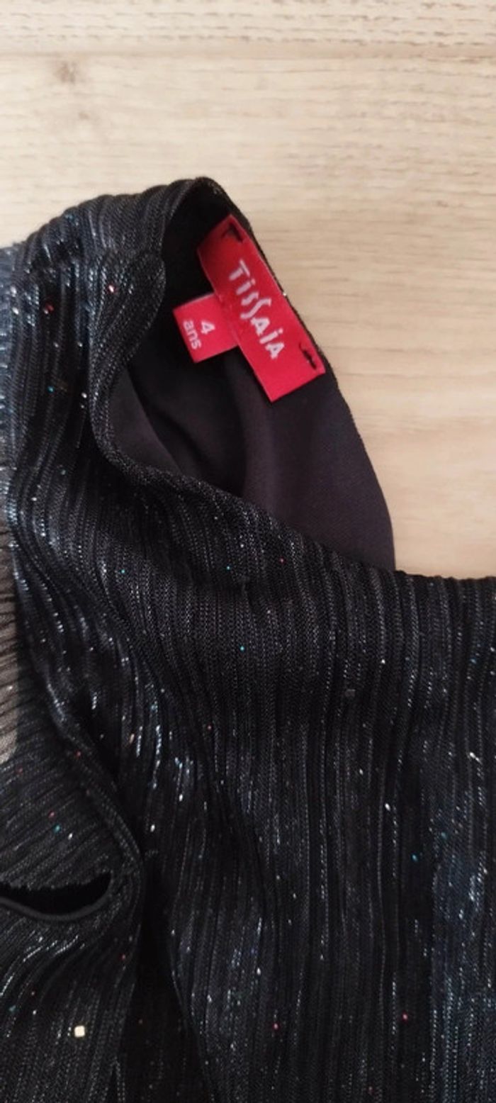 Joli combishort noir à paillettes tissaia 4 ans - photo numéro 3