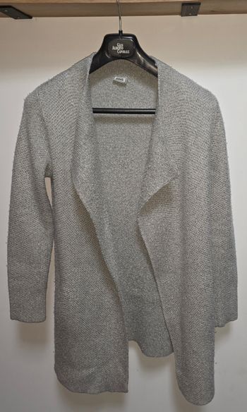 Gilet ouvert gris long S