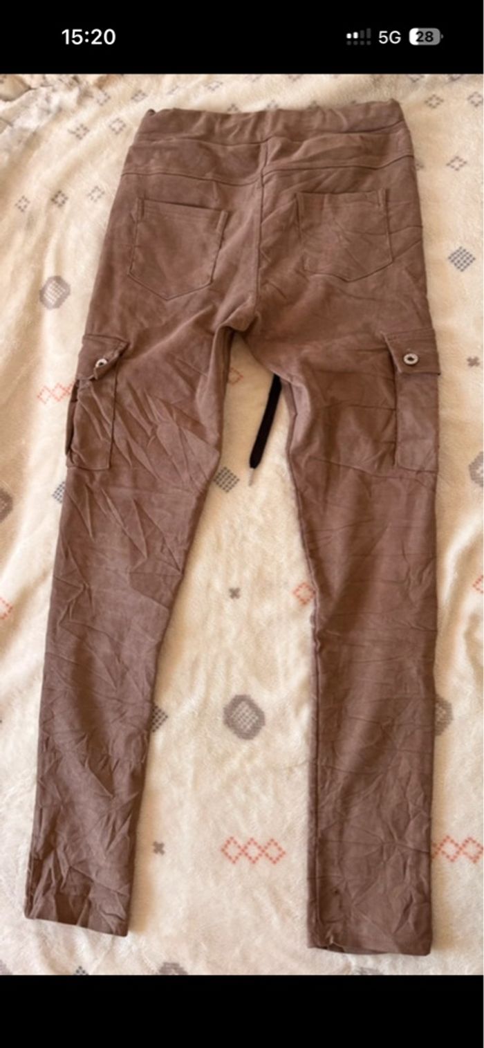 Pantalon marron style jean – Taille S - photo numéro 3