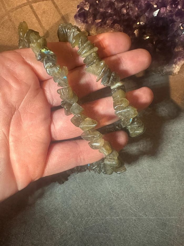 Collier en labradorite véritable - pierre naturelle - photo numéro 5