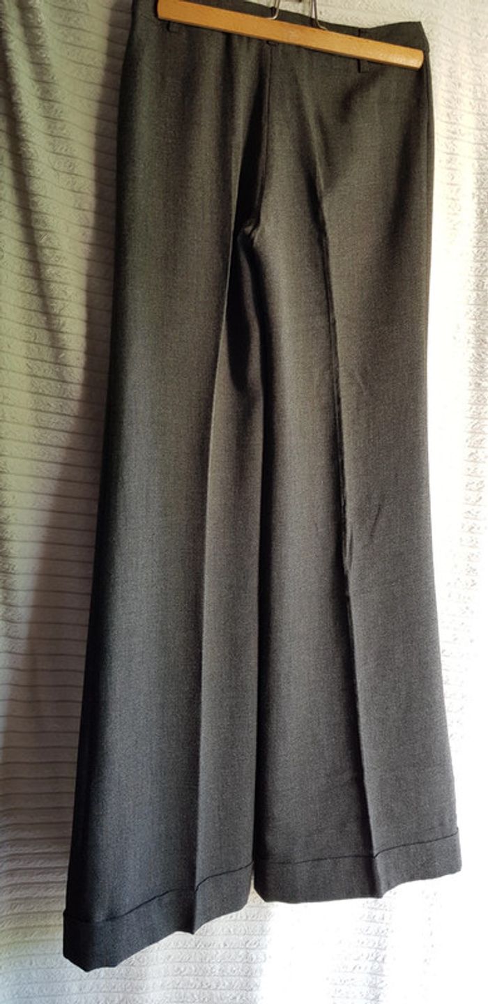 Pantalon large gris Mango - photo numéro 2