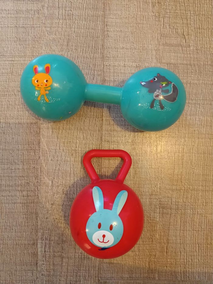 Lot jeux haltères ludi