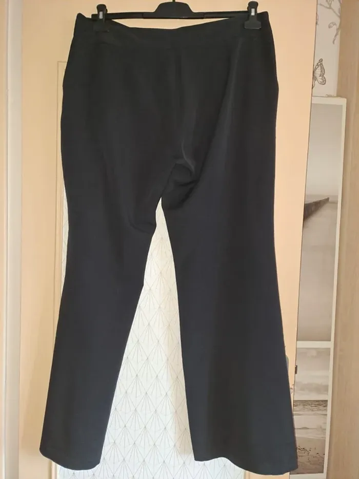 Superbe pantalon noir femme fluide 48 poche dentelle comme neuf Claire Delandes - photo numéro 5