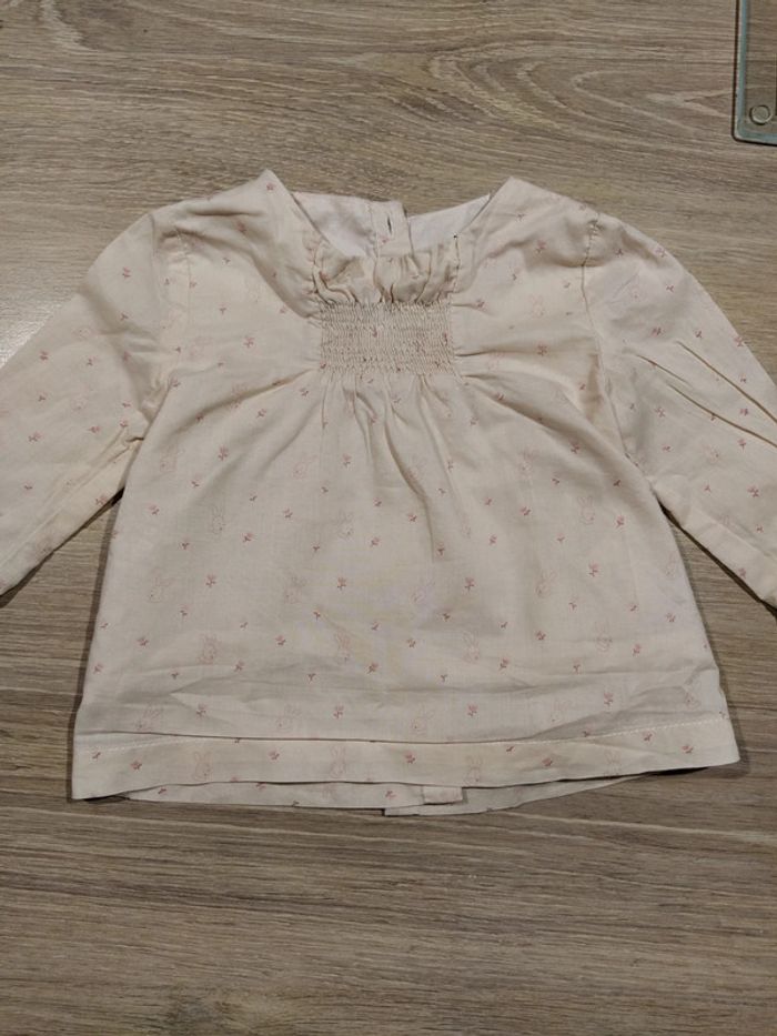 Blouse fille rose pâle