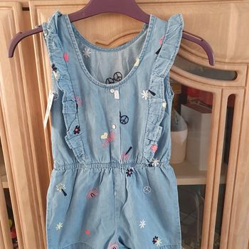 Combi short brodée taille 6 ans Lili Marelle
