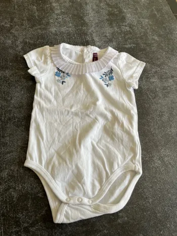 Body manches courtes blanc 6 mois sergent major