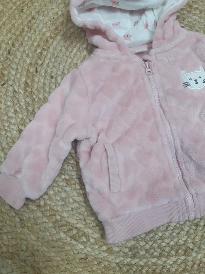 Veste zippée à capuche Tex 3 mois - photo numéro 2