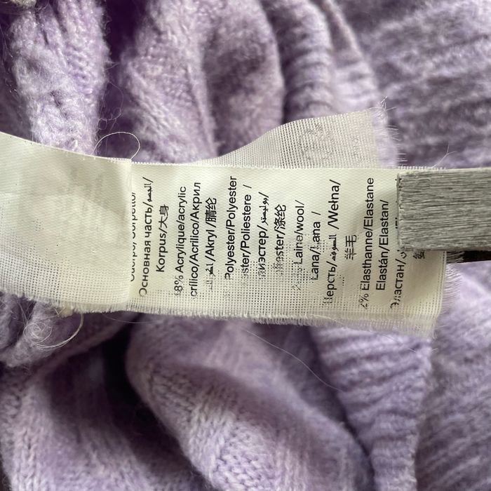 Pull Bizzbee lilas en maille côtelée Taille M Coupe loose V072 - photo numéro 6