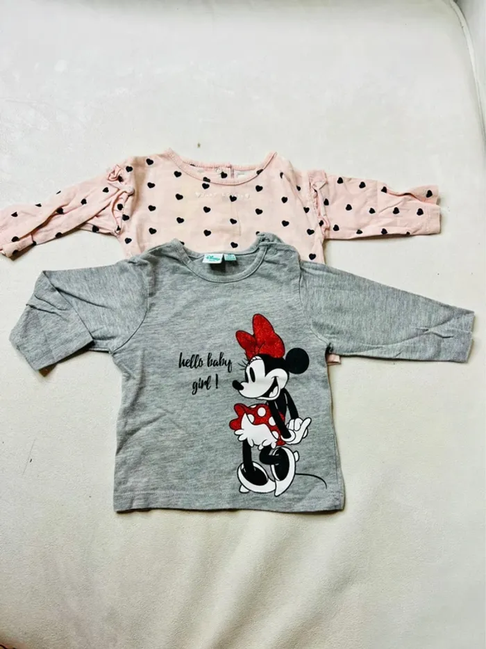 Lot 4 t-shirt fille 3 mois - photo numéro 3