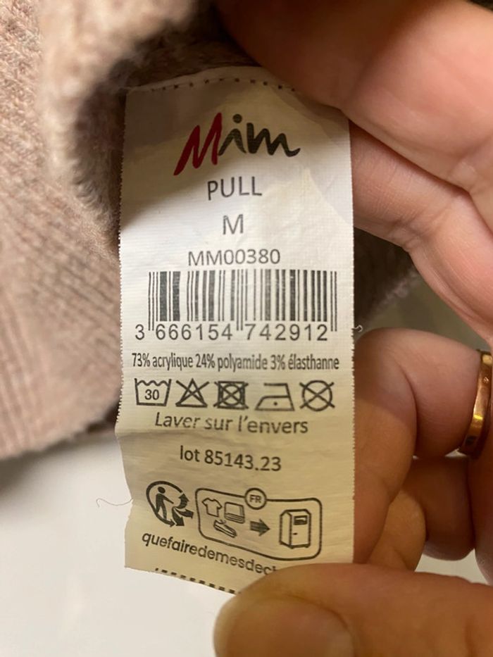 Joli pull à capuche beige Mim taille 38 - photo numéro 4