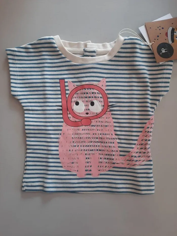 Lot 2 Tshirt 6 mois - photo numéro 2